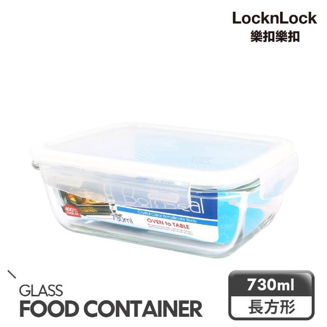【LocknLock 樂扣樂扣】第三代耐熱玻璃保鮮盒 730ml/長方形