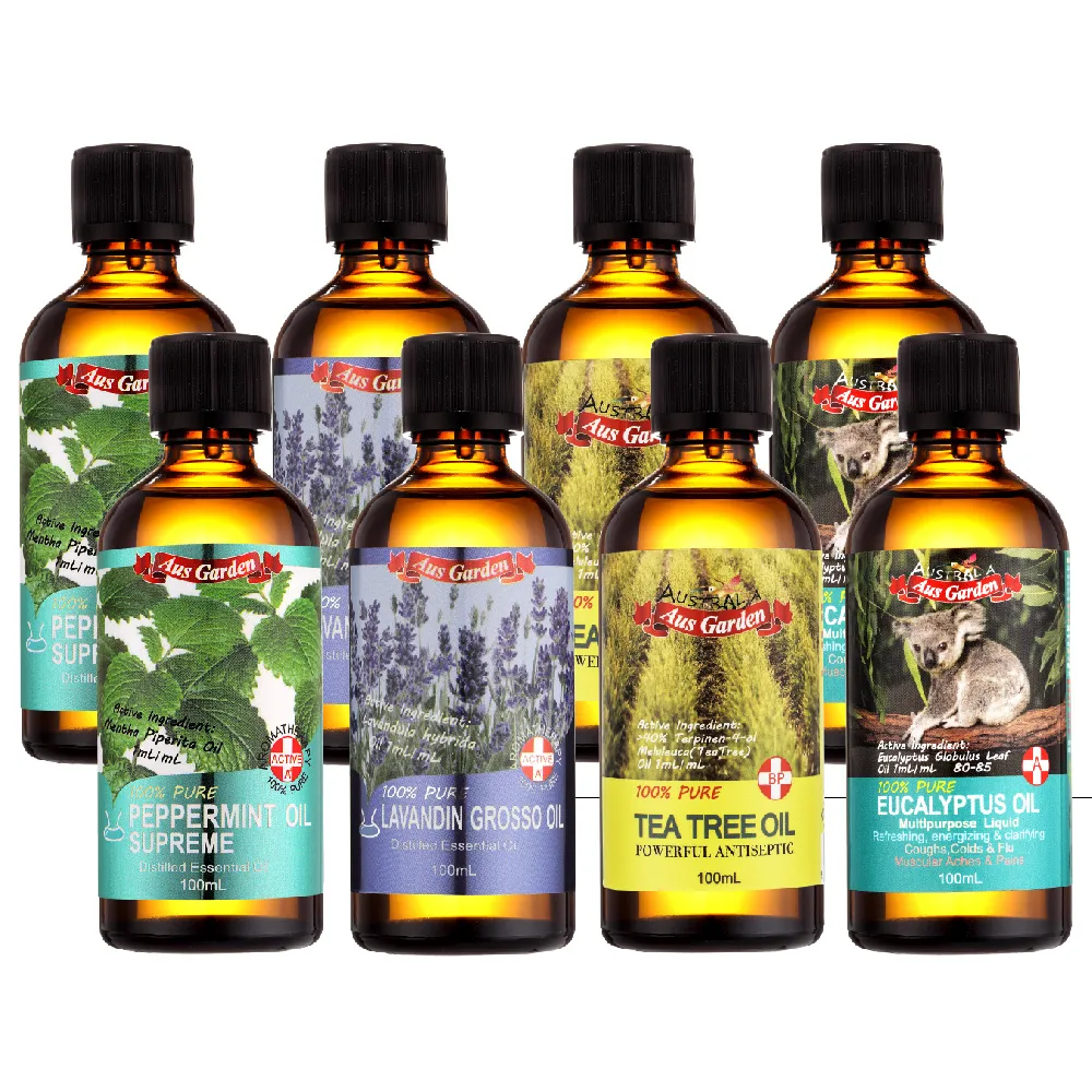 【Ausgarden 澳維花園】大容量精油100mlx2入(任選/至尊薄荷/醒目薰衣草/茶樹/藍膠尤加利 任選)