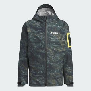 【adidas 愛迪達】Natgeo Rr Jkt 男 連帽外套 防風 防潑水 國家地理頻道 迷彩綠(IS9511)