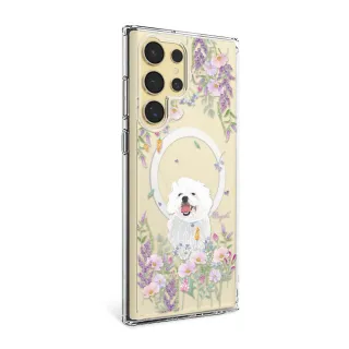 【apbs】Samsung S25/S24/S23系列 輕薄軍規防摔磁吸手機殼(花草馬爾濟斯)