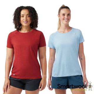 【SmartWool】女 美麗諾羊毛 運動型 超輕量 短袖上衣(美麗諾羊毛 天絲 吸濕排汗 排汗衣 抑菌抗臭)