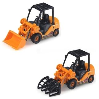 【WISDOM】模擬磨輪動力車系列-玩具車組合(推土機+抓鬥機)