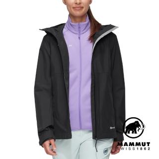 【Mammut 長毛象官方直營】Treeline HS Hooded Jacket GTX輕量防水連帽外套 女款 黑色 #1010-31440