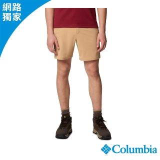 【Columbia 哥倫比亞】男款-防潑水短褲-卡其色(UAE47850KI/JS)