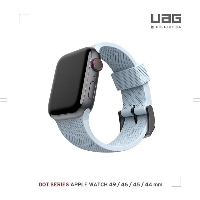 【UAG】（U）Apple Watch 42/44/45/46/49mm 舒適矽膠錶帶-藍(手錶帶)