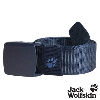【Jack wolfskin 飛狼】塑鋼扣狼爪刺繡尼龍腰帶(黑 / 綠 / 藍)