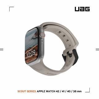 【UAG】Apple Watch 38/40/41/42（S10）mm 潮流矽膠錶帶-鈦灰(手錶帶)