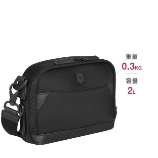 【VICTORINOX 瑞士維氏】Alox Nero 精巧斜揹袋-黑(612768)