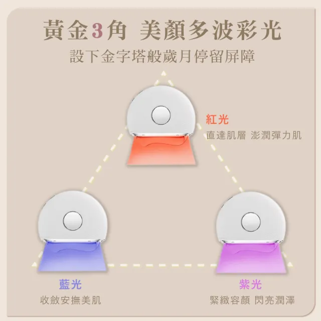 【Beroso 倍麗森】Pro餅乾機拉提緊顏美容儀(美肌彩光 拉提 臉部按摩儀 冰感導入)