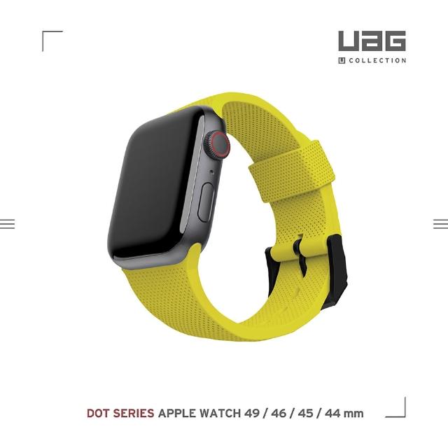 【UAG】（U）Apple Watch 42/44/45/46/49mm 舒適矽膠錶帶-黃(手錶帶)