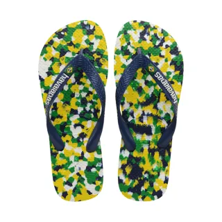 【havaianas 哈瓦仕】拖鞋 男鞋 女鞋 國旗 迷彩 水彩畫 Brasil Tech 藍 4147965-0052U(哈瓦士)