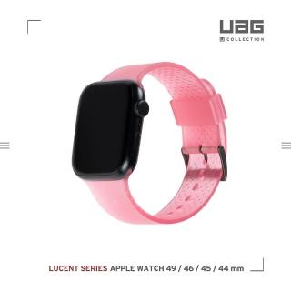 【UAG】(U) Apple Watch 42/44/45/46/49mm 時尚亮透錶帶-透粉(手錶帶)