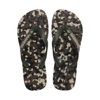 【havaianas 哈瓦仕】拖鞋 男鞋 女鞋 夾腳拖 國旗 迷彩 水彩畫 Brasil Tech 綠 4147965-4896U(哈瓦士)