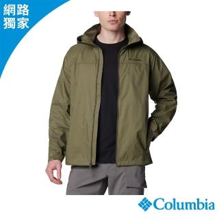 【Columbia 哥倫比亞】男款-防潑水外套-軍綠(UWE76750AG/JS)