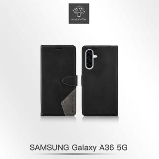 【Metal-Slim】Samsung Galaxy A36 5G 時尚撞色前扣磁吸內層卡夾雙料皮套