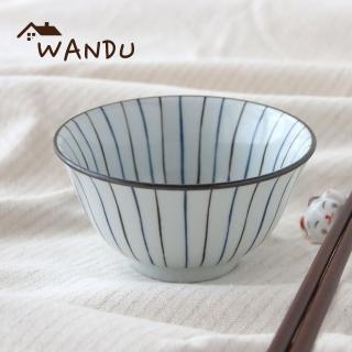 【WANDU 瓦讀】日式手繪陶瓷4.6吋反口碗(碗 陶瓷碗 飯碗 湯碗 可微波)