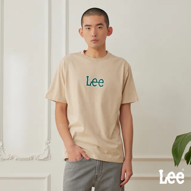 【Lee】男款 短袖T恤 / 描邊大LOGO 共3色 舒適版型(LB502018743 / LB50201897W / LB502018K11)