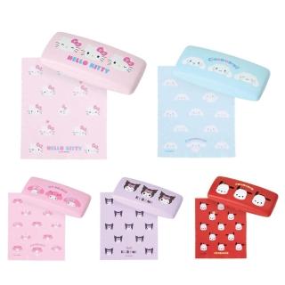 【小禮堂】Sanrio 三麗鷗 硬質眼鏡盒附擦拭布 表情款 Kitty 美樂蒂 酷洛米 大耳狗(平輸品)