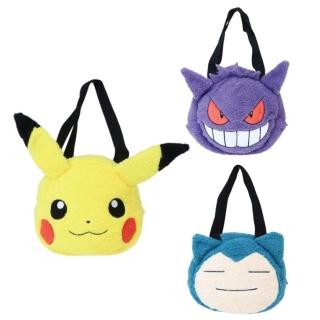 【小禮堂】Pokemon 寶可夢 絨毛玩偶手提包 大臉款 皮卡丘 耿鬼 卡比獸(平輸品)