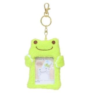 【小禮堂】Pickles the Frog 泡菜蛙 絨毛造型拍立得小卡收納套鑰匙圈 偶像應援(平輸品)