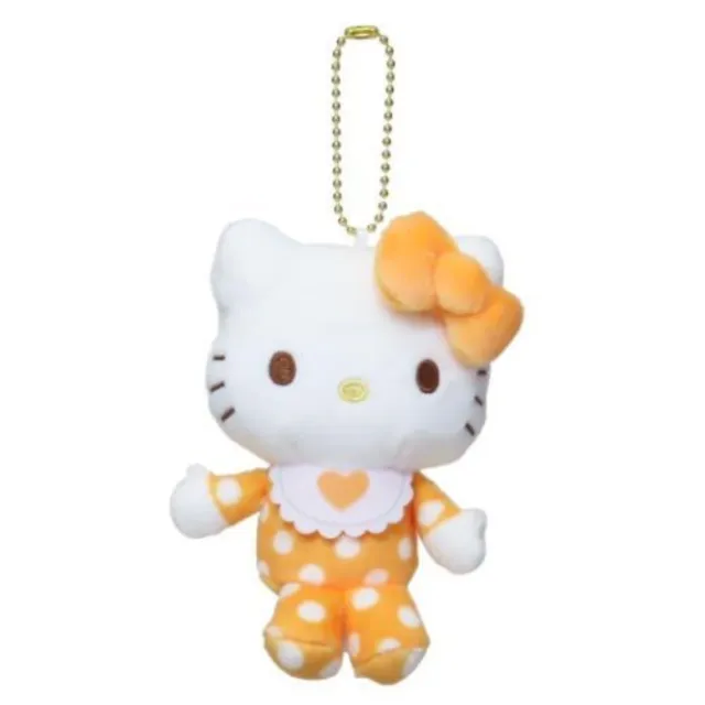【小禮堂】Sanrio 三麗鷗 Hello Kitty 絨毛玩偶吊飾 橘點點嬰兒 變裝50週年(平輸品)