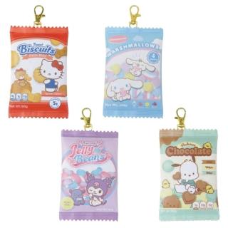 【小禮堂】Sanrio 三麗鷗 皮革吊飾零錢包鑰匙圈 零食風 Kitty 酷洛米 大耳狗 帕恰狗(平輸品)