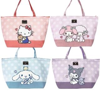 【小禮堂】Sanrio 三麗鷗 尼龍保冷大托特包 好友點點款 Kitty 酷洛米 美樂蒂(平輸品)
