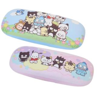 【小禮堂】Sanrio 三麗鷗 x 淘氣貓喵喵三丁目 眼鏡盒附擦拭布 集合款(平輸品)