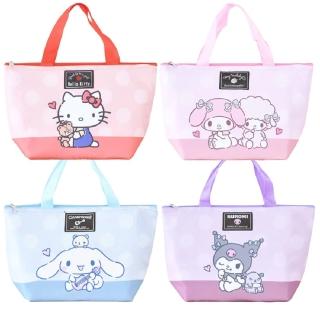 【小禮堂】Sanrio 三麗鷗 尼龍保冷船形午餐袋 好友興趣款 Kitty 酷洛米 美樂蒂(平輸品)