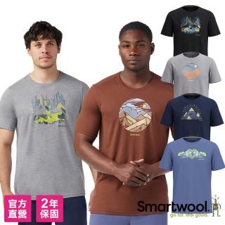 【SmartWool】男 塗鴉 短Tee 多款多色(美麗諾羊毛 快乾 吸濕排汗 排汗衣 抑菌抗臭)