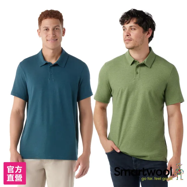 【SmartWool】男 短袖Polo衫(美麗諾羊毛衣 有機棉 吸濕排汗 抑菌抗臭 親膚 UPF40+)