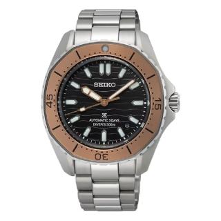 【SEIKO 精工】Prospex系列 日落海岸線設計多邊形潛水機械錶-黑標/41.3mm(SPB485J1/6R55-00J0N)