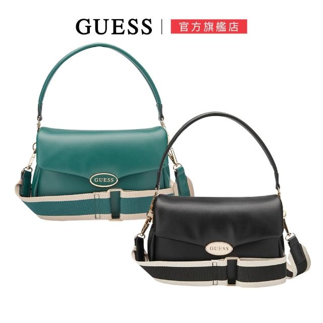 【GUESS】磁吸翻蓋雙夾層迷你手提包(兩色任選)