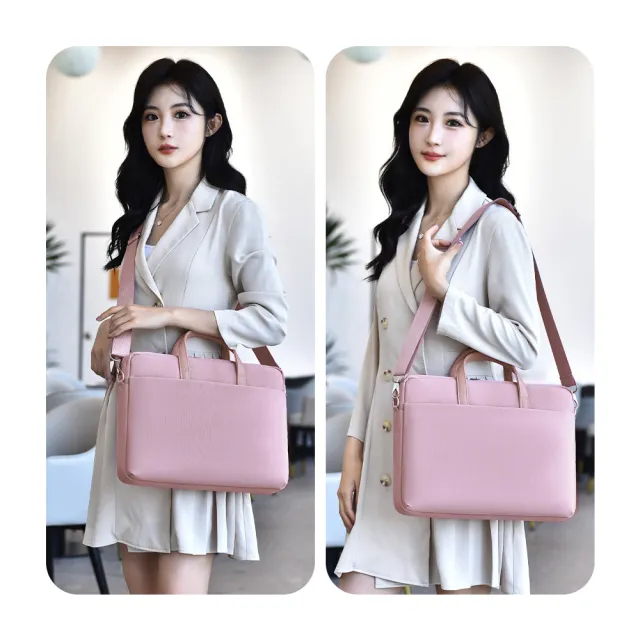 【OMG】牛津布單肩手提電腦包 17.3吋筆電包 筆電防震包 防水休閒公事包 側背電腦包 內膽包