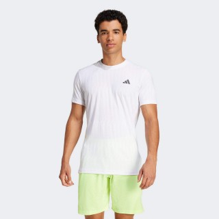 【adidas 愛迪達】CLIMACOOL+ AIRCHILL FREELIFT 短袖上衣(JF4386 男款 運動上衣 網球T恤 白)