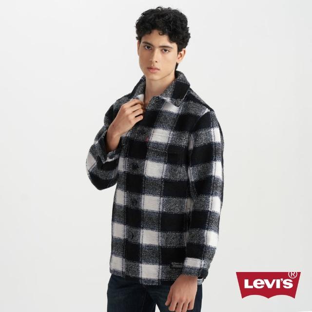 【LEVIS 官方旗艦】男款 外套 灰藍格紋 襯衫外套 人氣新品 0017F-0000