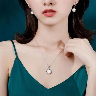 【MoonDy】母親節禮物 S925純銀項鍊 女生項鍊 珍珠項鍊女 鎖骨項鍊 天然珍珠項鍊 抗過敏項鍊 一週年禮物