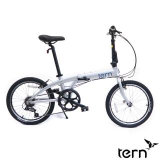 【Tern】Link A7 20吋V夾7速鋁合金折疊腳踏車-白金底藍標(小折 通勤車款 休閒車款)