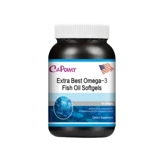 【CaPower 加柏爾】頂極Omega-3魚油軟膠囊（60粒/瓶）(女神伊登推薦)
