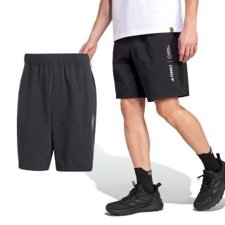【adidas 愛迪達】NG W.R Shorts 男款 黑色 防風 運動 休閒 亞規 國家地理 短褲 JD5845