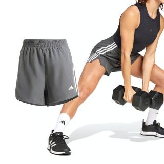 【adidas 愛迪達】3S Short High R 女款 灰色 運動 休閒 吸濕 排汗 亞規 腰部鬆緊 短褲 JF4362