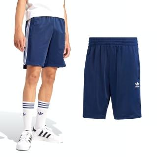 【adidas 愛迪達】Firebird Short 男款 藍色 運動 休閒 亞規 刺繡 三葉草 撞色 三線 短褲 IM9422