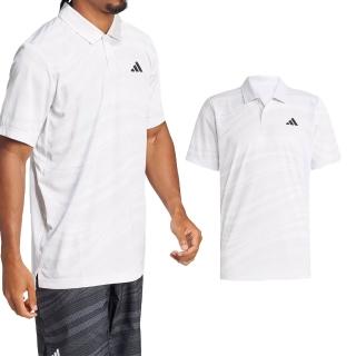 【adidas 愛迪達】Club Graph Polo 男款 白色 運動 休閒 Polo衫 上衣 訓練 機能 短袖 JD5427