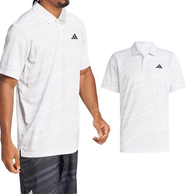 【adidas 愛迪達】Club Graph Polo 男款 白色 運動 休閒 Polo衫 上衣 訓練 機能 短袖 JD5427