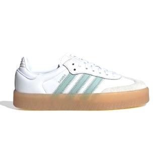 【adidas 愛迪達】Sambae 女鞋 薄荷綠色 運動 微厚底 德訓鞋 休閒 滑板 膠底 復古 休閒鞋 JP5609