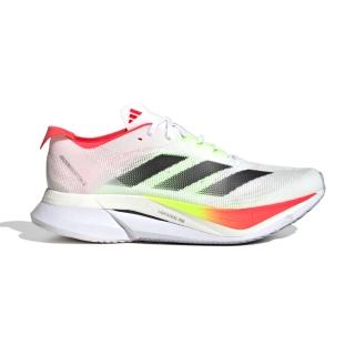 【adidas 愛迪達】Adizero Boston 12 男鞋 白黑紅色 運動 跑鞋 休閒 輕量 緩震 慢跑鞋 JQ2552