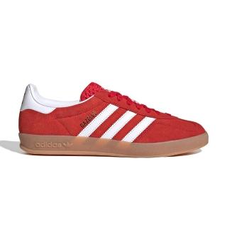 【adidas 愛迪達】Gazelle Indoor 男鞋 女鞋 紅色 運動 德訓鞋 麂皮 舒適 休閒鞋 JI2063