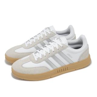 【adidas 愛迪達】休閒鞋 Gradas 男鞋 白 灰 銀 拼接 麂皮 膠底 復古 愛迪達(ID6127)