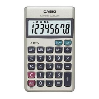 【CASIO 卡西歐】8位數大字幕顯示攜帶型計算機(LC-403TV)
