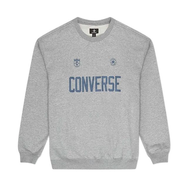 【CONVERSE】Retro Chuck Soccer Crew 男款 灰色 休閒 上衣 長袖 10028409-A02
